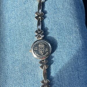 Bambi Silver Watch with Floral Band